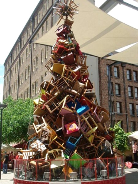 chair christmas tree